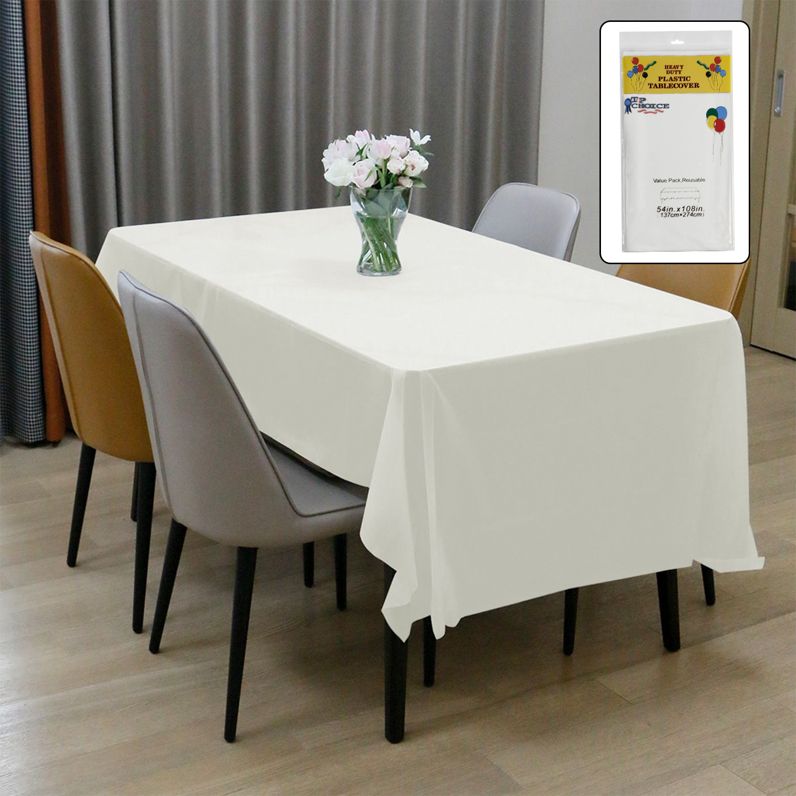 Mantel desechable transfronterizo de color liso, mantel impermeable de plástico PEVA engrosado para hoteles y fiestas de cumpleaños, venta al por mayor en stock.