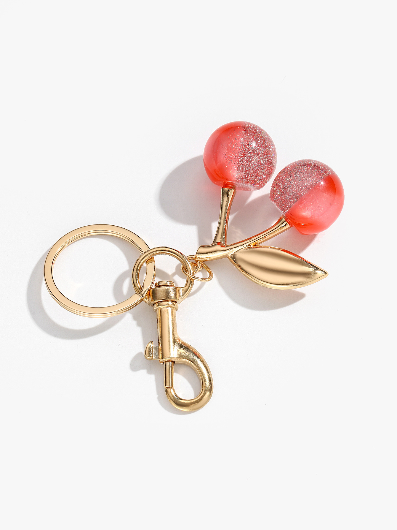 34g Weight Keychain Classification 1 Piece Quantity Daily Occasion Resin Material Cherry Pattern Unisex Gender Cute Style Cute Cherry Resin Unisex Keychain 7