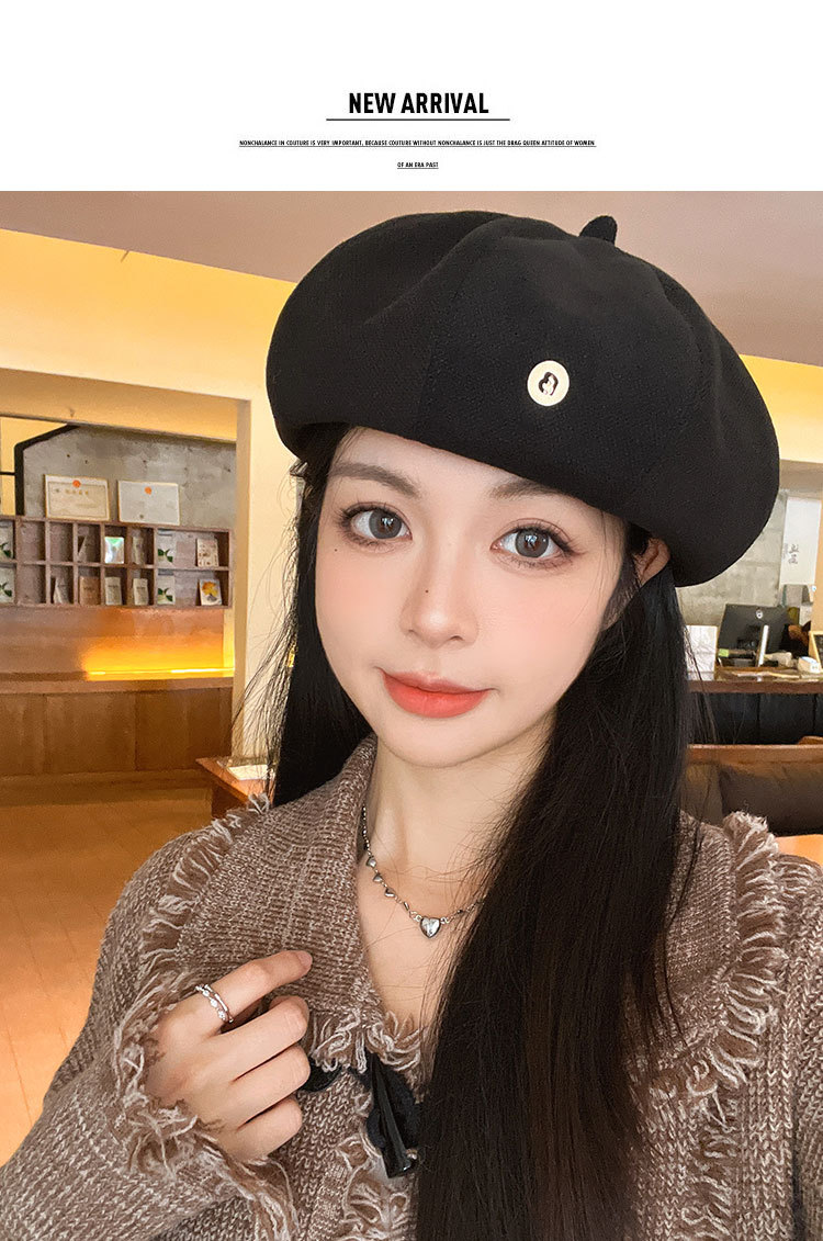 Classic Women's Beret Hat For Autumn And Spring Elegant Style_voghion.com