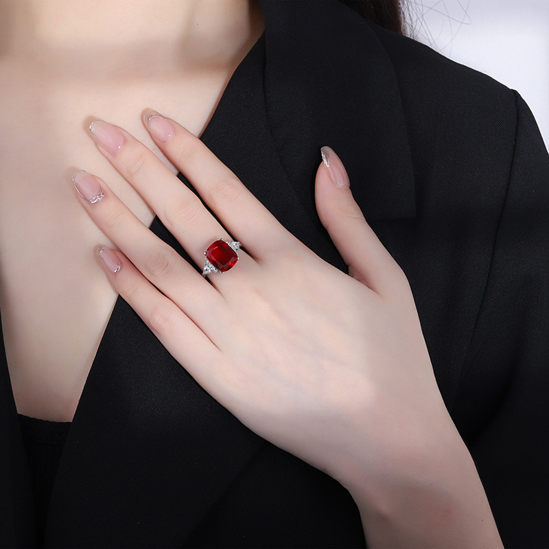 Luxurious Geometric Copper Plating Zircon Open Ring