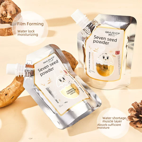 Qingmu small shop seven-seed powder eggshell mask herbal formula essence hydrating brightening moisturizing coating mask soft mask cream