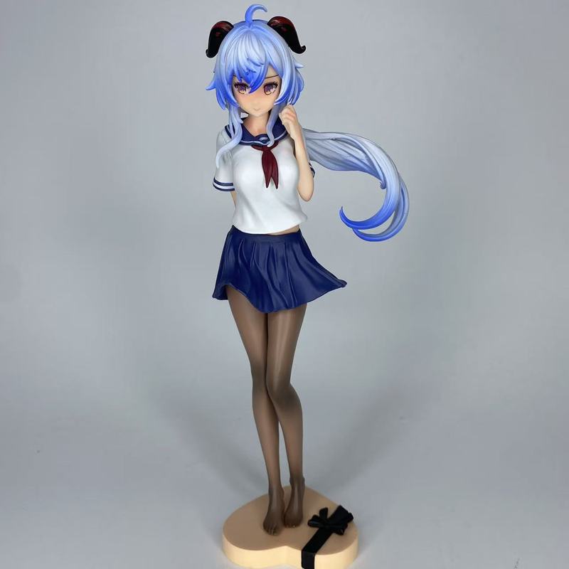 美少女校服制服手办 jk甘雨-光腿款 天使二次元 动漫周边桌面摆件|undefined