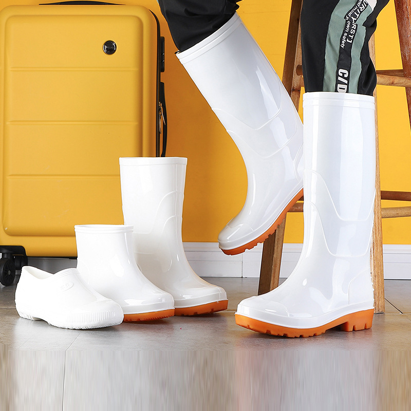 White Rain Boots Food Boots Low-top Non-slip Rain Boots Long Mid-barrel Kitchen Water Boots Waterproof Labor Protection Water Shoes overshoes Rubber Shoes White Rain Boots Food Boots Low-top Non-slip Rain Boots Long Mid-barrel Kitchen Water Boots Waterproof Labor Protection Water Shoes overshoes Rubber Shoes