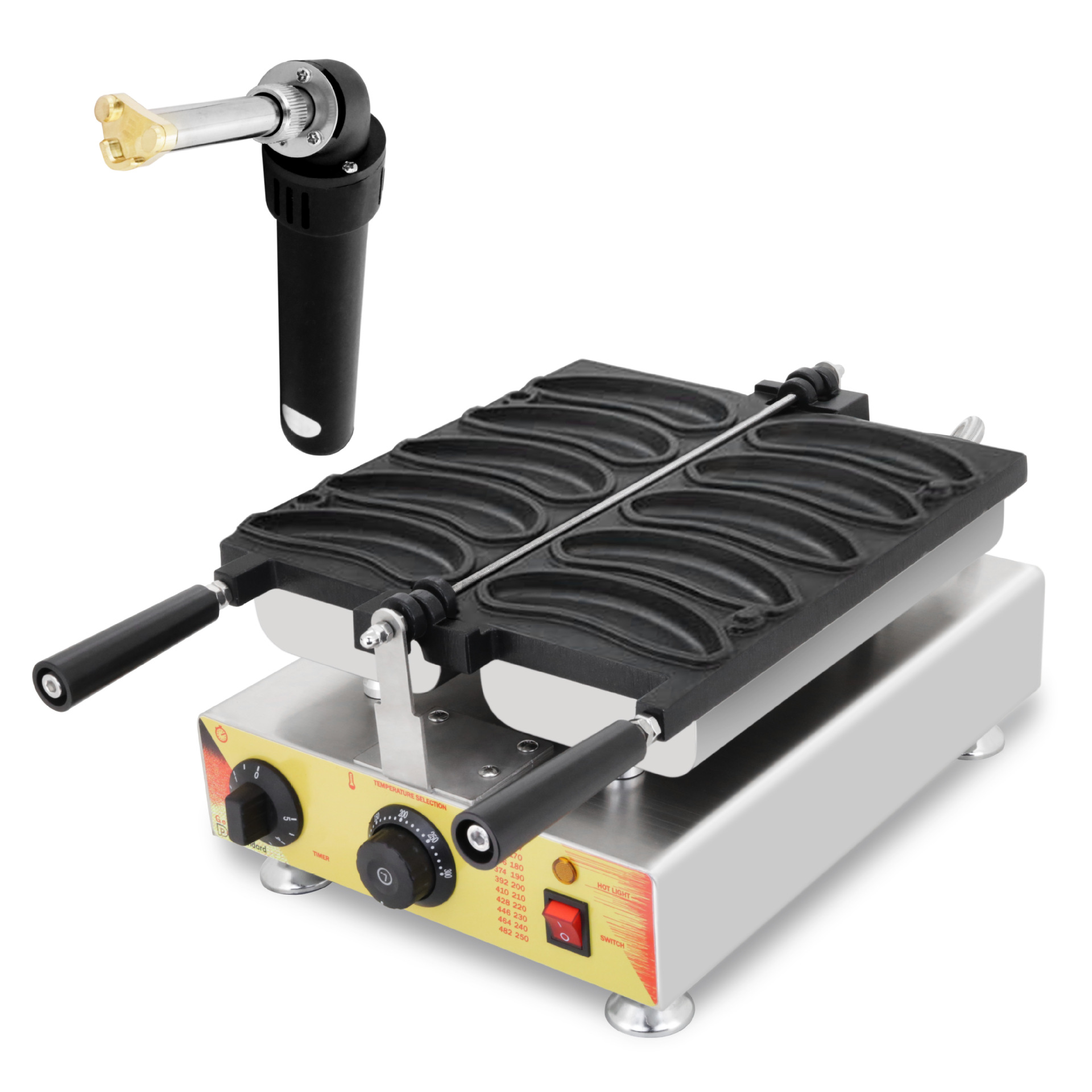 商用华夫饼机电热台式华夫机香蕉华夫设备笑脸芝士香蕉华夫饼设备