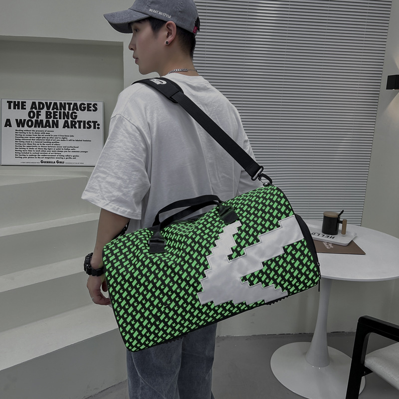 Luminous Fitness Bag Sports Training Dry and Wet Separate Handbag for Business Travel Large Capacity Luggage Bag BA32111