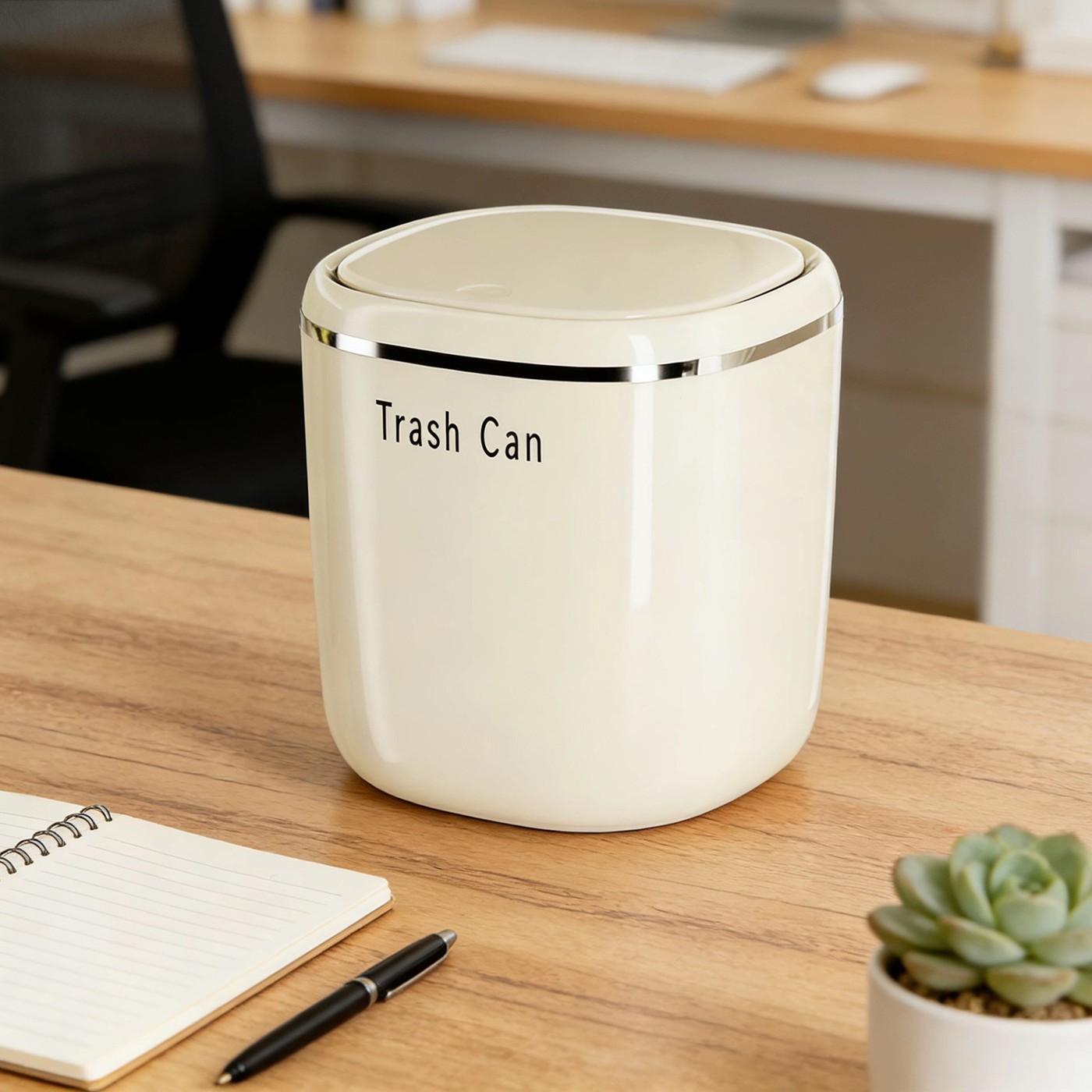 Botilla de basura de escritorio personalizada de presión tipo automóvil escritorio de oficina doméstico comedor contenedor de basura sala de estar lujoso