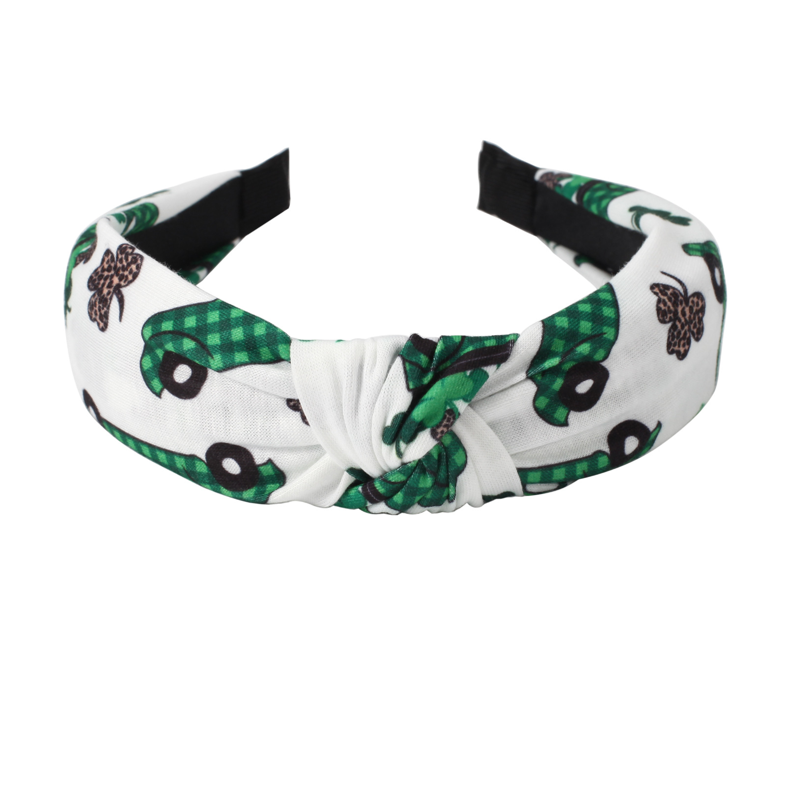 134g Weight Hair Band Hair Accessories Type 1 Piece Quantity Party, Festival Occasion St. Patrick Festival Shamrock Pattern All Seasons Season Women's Gender Classic Style Style Green Color Classic Style Women's Shamrock Cloth Hair Band 17