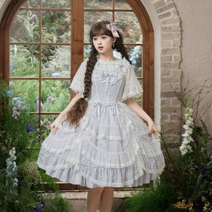 鸢尾之恋原创洛丽塔连衣裙cla系jsk优雅宫廷风lolita公主裙蓬蓬裙-阿里巴巴