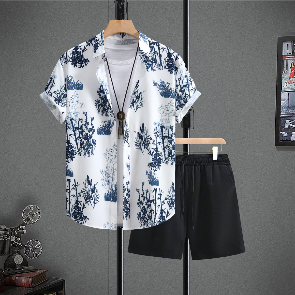 GF074 티베트 녹색 대나무 잎 세트