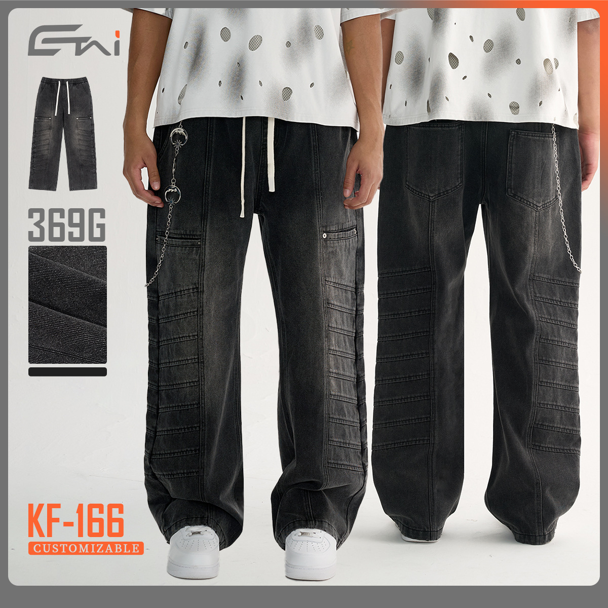 ETAI Hombre| Alta calidad pesada de algodón jeans retro marca de moda hombre empalme hacer pantalones casuales de hombre viejo