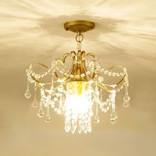 卧室水晶入户玄关走廊欧式法式美式新款吊灯客厅灯2025网红楼梯灯