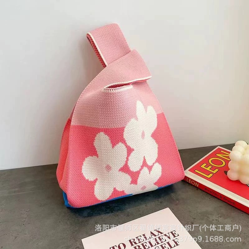 中秋节可爱兔针织单肩包手拎包月饼包装手提袋大容量礼盒袋托特包|undefined