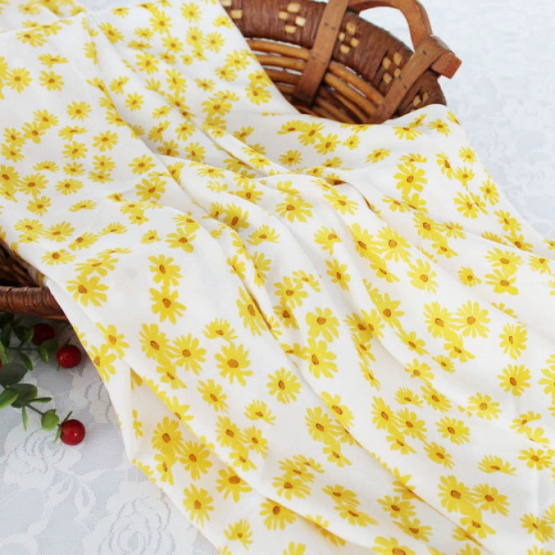 Шифон шелковая ткань, летний пижама, домашняя одежда, floral print