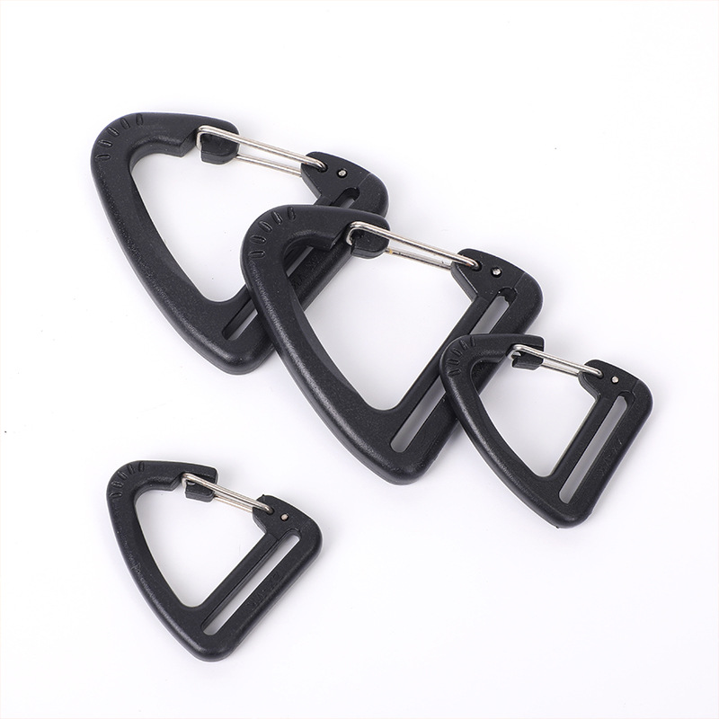 Cinturón triangular hebilla de gancho mochila de viaje al aire libre hebilla de gancho accesorios de equipaje ajuste de plástico multifuncional mosquetón colgante image 3