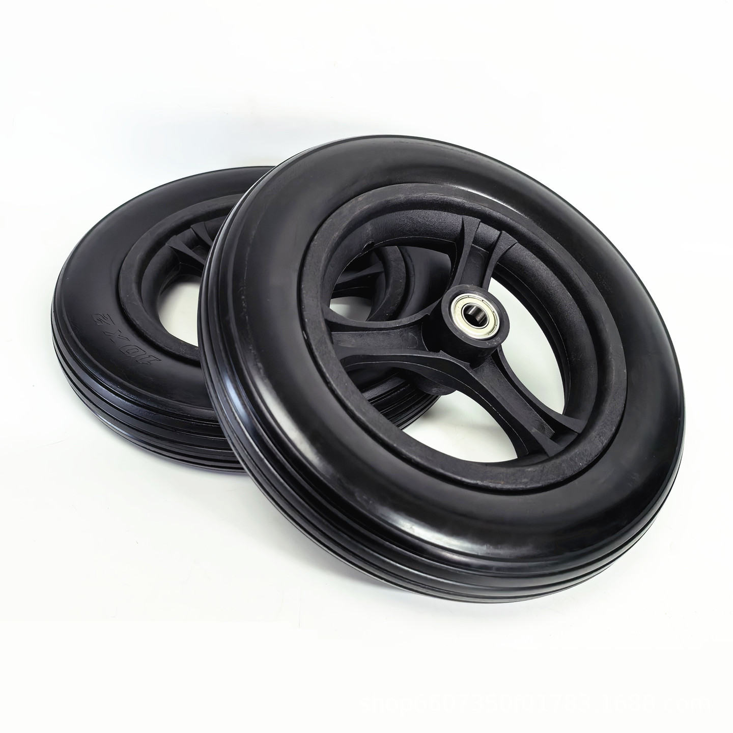 10x2.0 solid tire wheel 10inch electric wheel front wheelchair baby stroller shopping cart non-inflatable wheel assembly