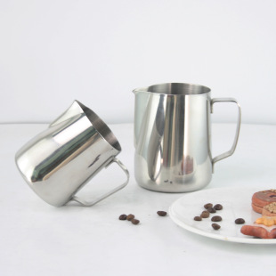 Pointed Mouth Stainless Steel Coffee Latte Art Pot Latte Art Cup Latte Art Vat Fancy Milk Foam Cup Latte Art with Scale Multi-Capacity