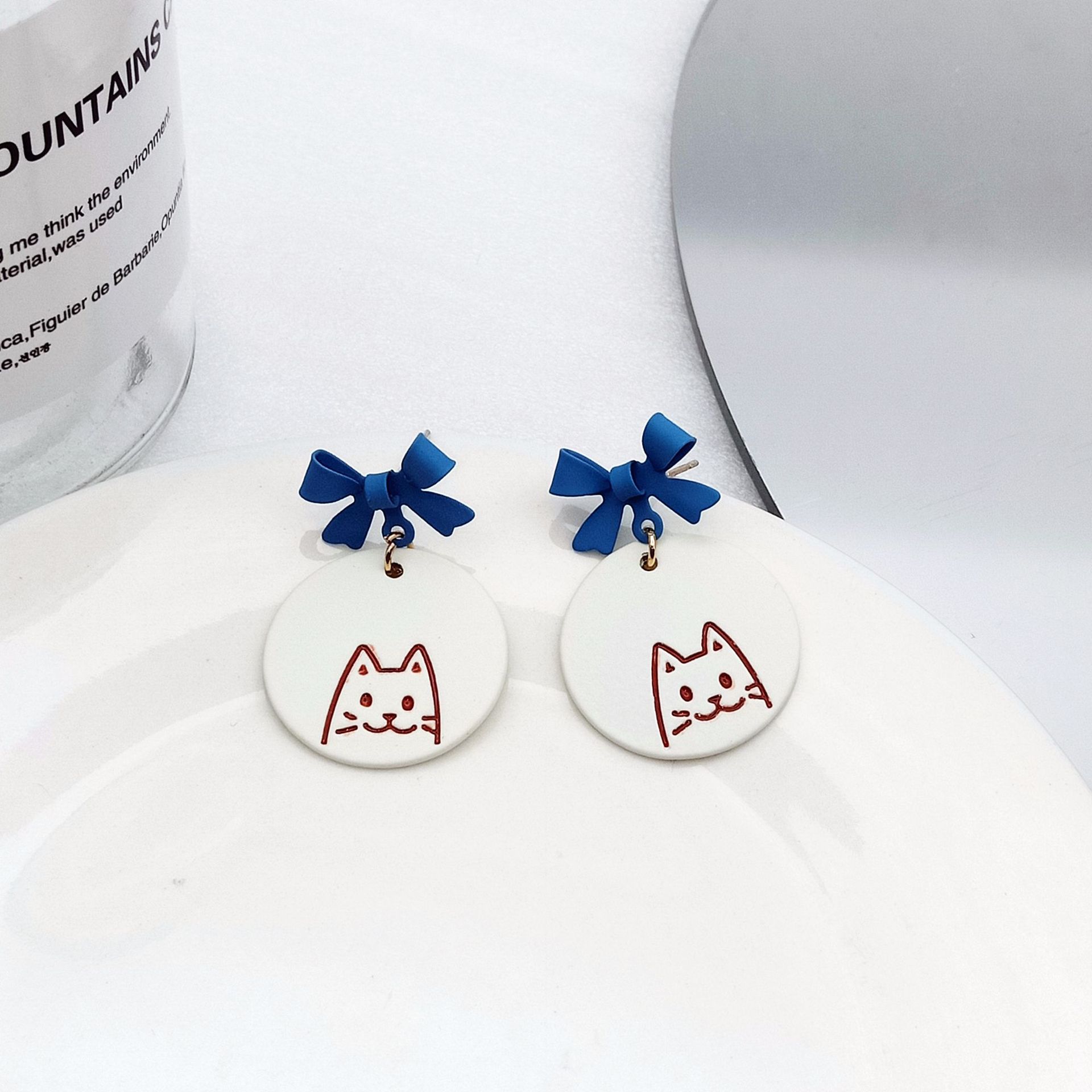 Cute Cat Alloy Stoving Varnish Ear Studs display picture 5