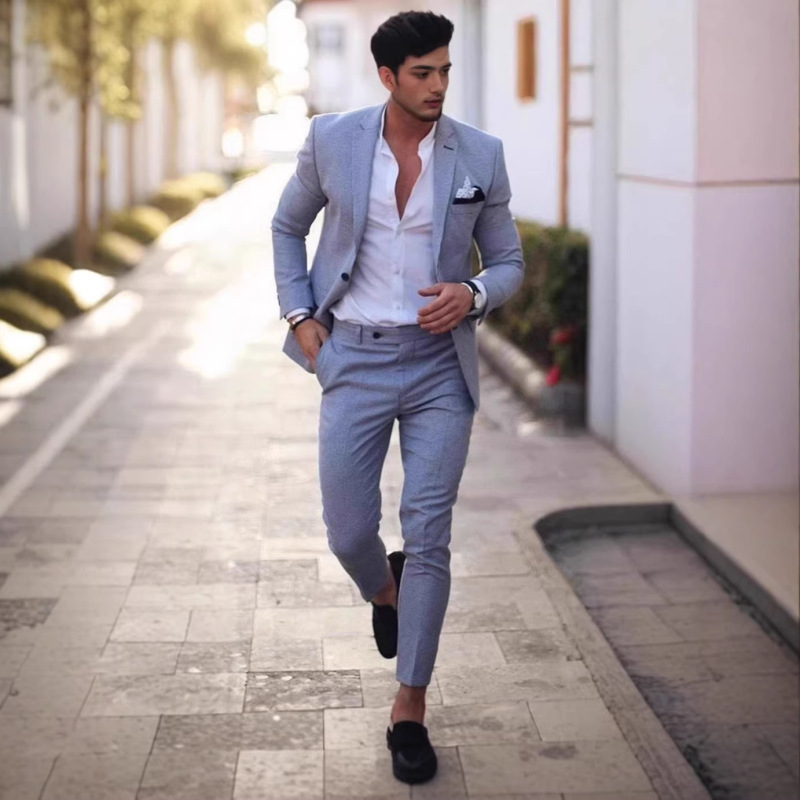 Cross-Border Foreign Trade New Digital Print Suit Set Two-Piece Men's Large Size Suit Jacket Men's Suit Cross-Border Foreign Trade New Digital Print Suit Set Two-Piece Men's Large Size Suit Jacket Men's Suit