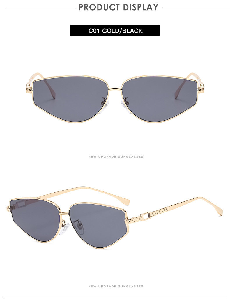 Trendy Metal Cat Eye Sunglasses - Image 9