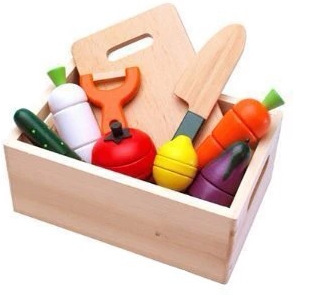 Casa de juegos para niños corte de frutas y verduras corte juguetes niños y niñas bloques de construcción magnéticos de madera cocina frutas y verduras traje