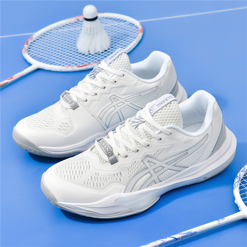 Badminton Shoes for Couples, Breathable All-Season Sports Shoes for Playing Tennis, Women's Shock-Absorbing and Wear-Resistant Tennis Shoes, Breathable and Comfortable
