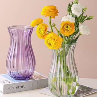 French New Vase Flower Tissue Culture Glass Bottle Creative Hotel Club Decoration Dried Flower Flower Arrange Transparent Vase
