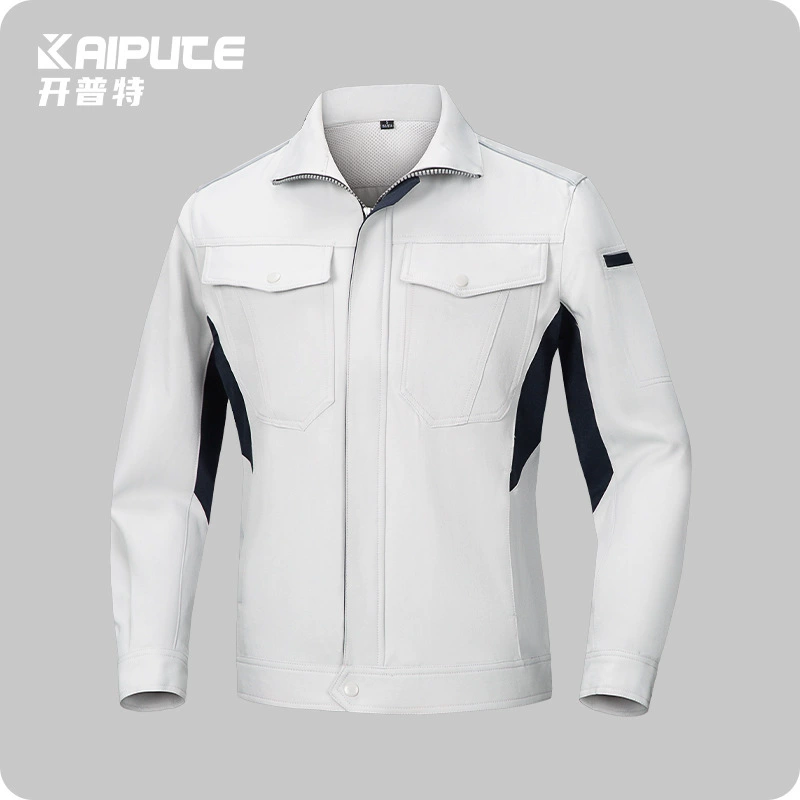 Трансграничная весенне-осенняя рабочая одежда, мужская Полиэстеровая одежда с длинными рукавами и принтом, хлопчатобумажная Рабочая одежда, Рабочая защитная одежда, вышитая сверху