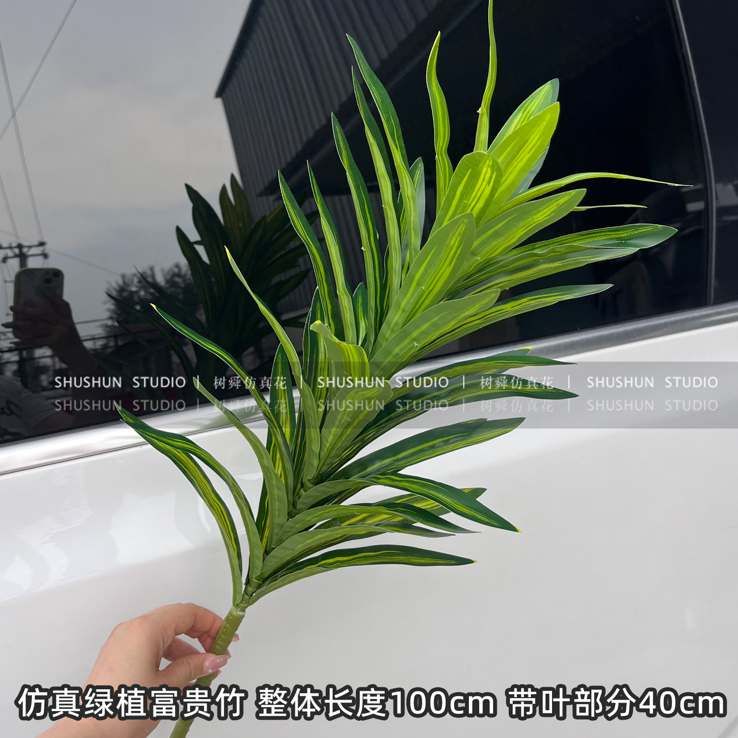 Bambú lirio único-verde (grande)