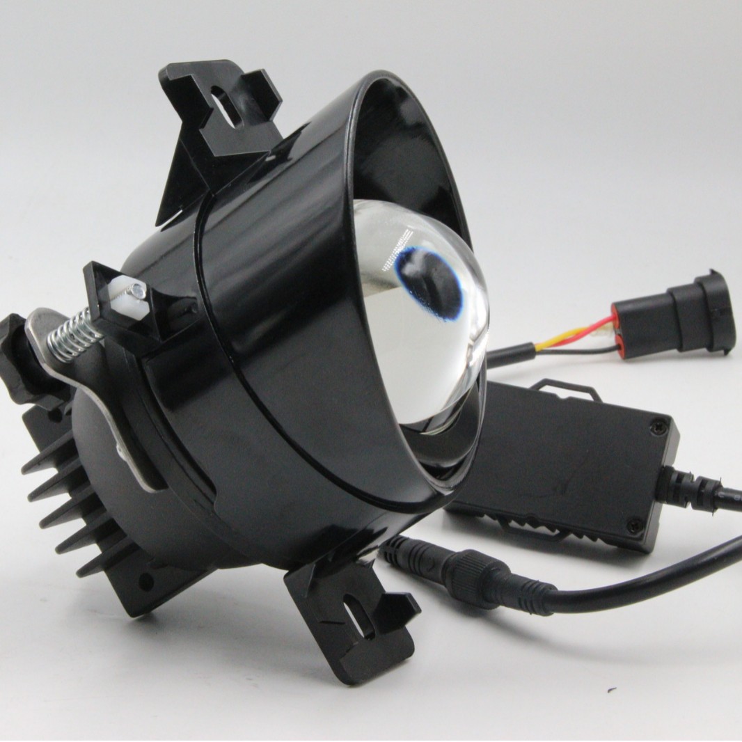 Luz antiniebla J1 de doble lente, bombilla LED de 3.0 pulgadas, ultrabrillante, integrada para luz de lejos y de cerca, universal de 9-36V.