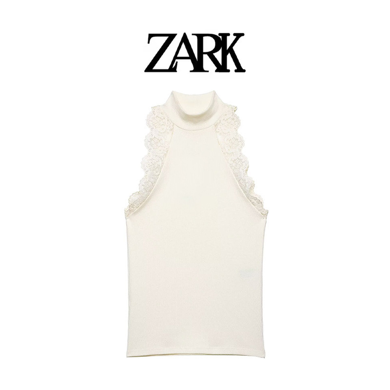 Zark European and American New Fashion Lace-Trimmed Ribbed Knitwear Cross-Border Foreign Trade Women's Clothing Wholesale 5039003712