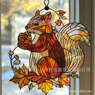 Independent Station Cross Border Squirrel Acrylic window hanging Squirrel Acrylic Decoration Christmas
