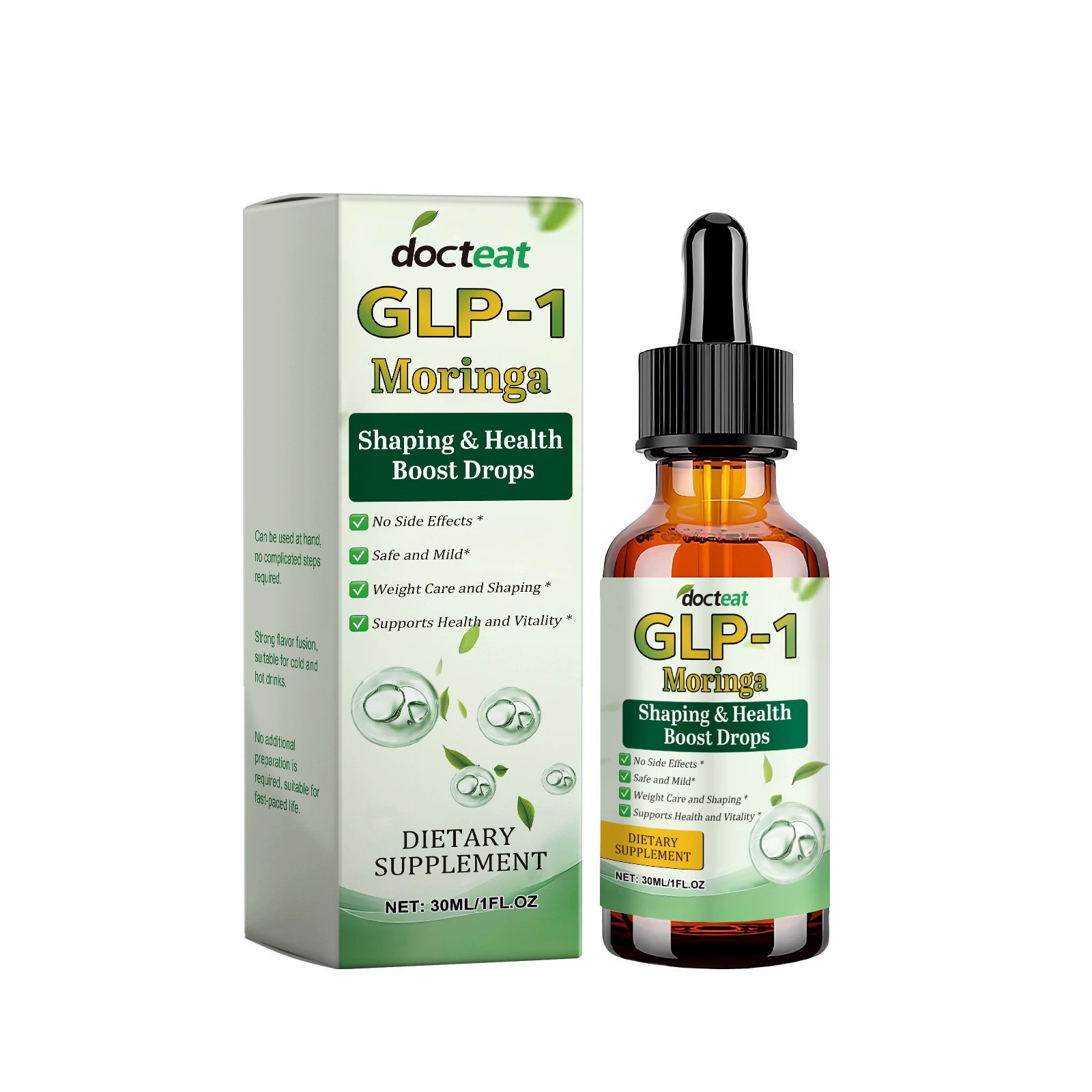 Docteat Капли для ухода за телом Растительные ингредиенты Нежная защита Управление балансом Диетическая добавка для тела