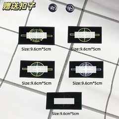 ボタン付き無料ギフト ストーンアイランドアームバンド 刺繍アームバンド ストーンアイランド刺繍パッチ ジャケットとパンツの装飾 穴あきデカール