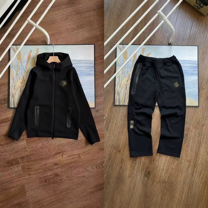 Exclusive cross-border NK set: NOCTA co-branded silicone-printed sports casual sweatshirt jacket couple set Exclusive cross-border NK set: NOCTA co-branded silicone-printed sports casual sweatshirt jacket couple set