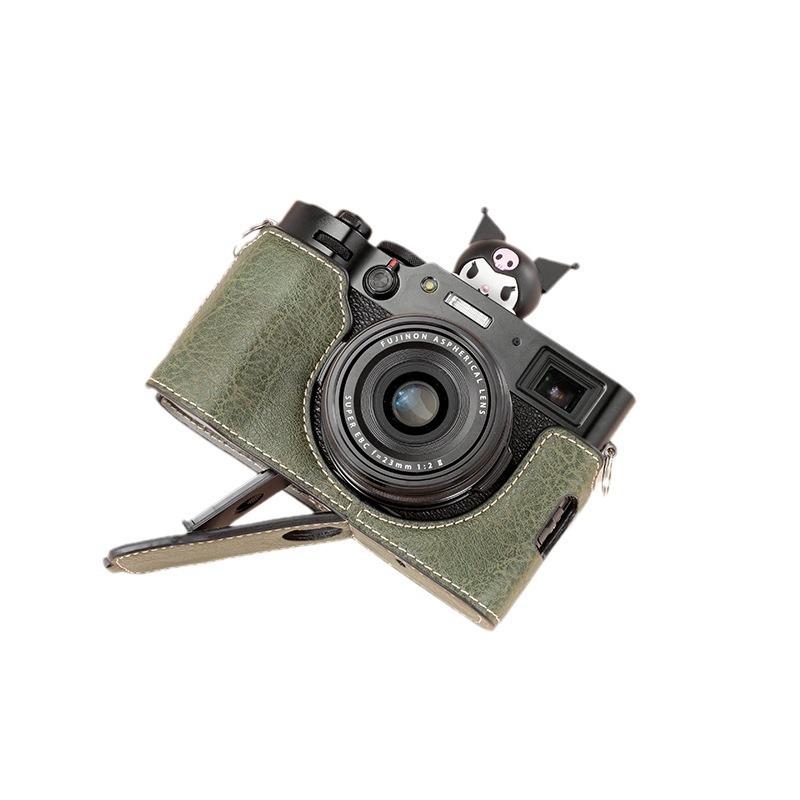 후지 X00VI 카메라 케이스 가죽 케이스 X100V X100 6 세대베이스 카메라 가방 보호 커버 핸들 액세서리