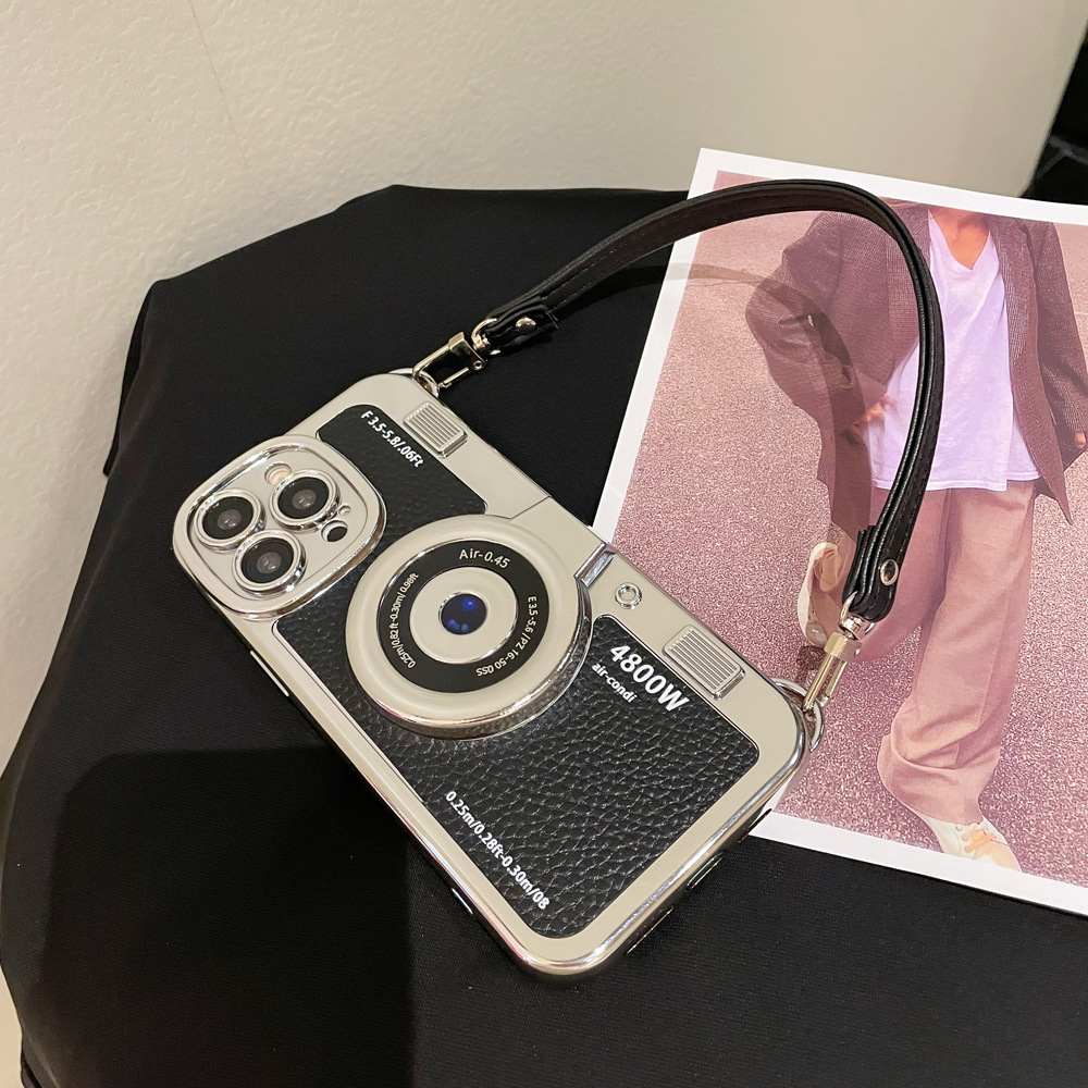 Tpu, Pu Leather Material Vintage Style Camera Tpu Pu Leather   Phone Cases