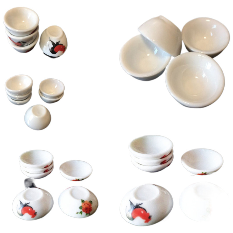dollhouse play toys micro kitchen food play diy model simulation clay mini pocket ceramic bowl