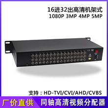 BNC视频分配器监控同轴高清摄像头16进32出模拟1进2出分支分屏器