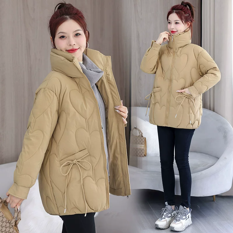 Oversized Short Winter Down Jacket, Thickened Puffer Coat, 2024 Western Style