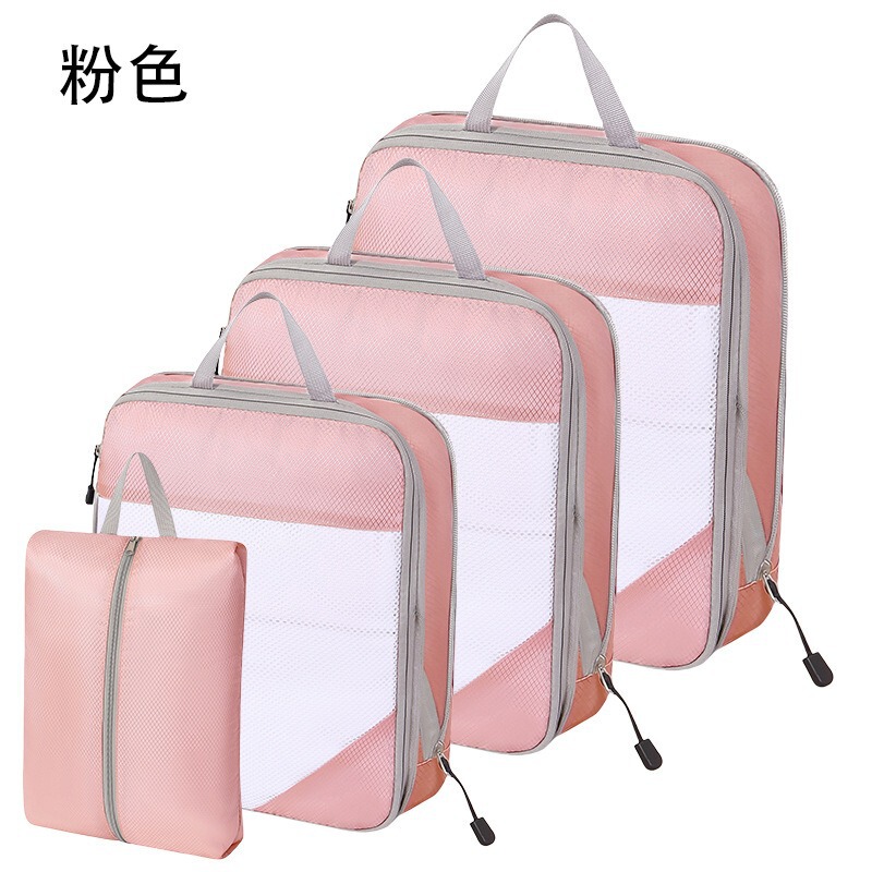 Cross-Border Compressed Travel Storage Bag Three-Piece Set for Business Trips, Storage of Clothes, Shoes, Toiletries, and Luggage Storage Set