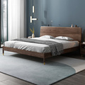 北欧全实木床轻奢1.5米现代简约白蜡木小户型主卧双人床原木家具