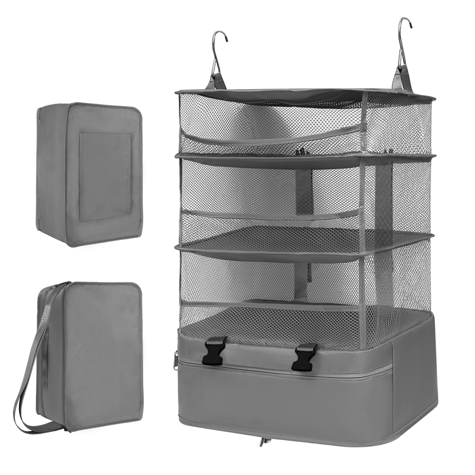 Bolsa de almacenamiento de artículos diversos montada en la pared para ropa y ropa, bolsa colgante de tres capas, bolsa colgante para libros, bolsa de almacenamiento práctica image 21