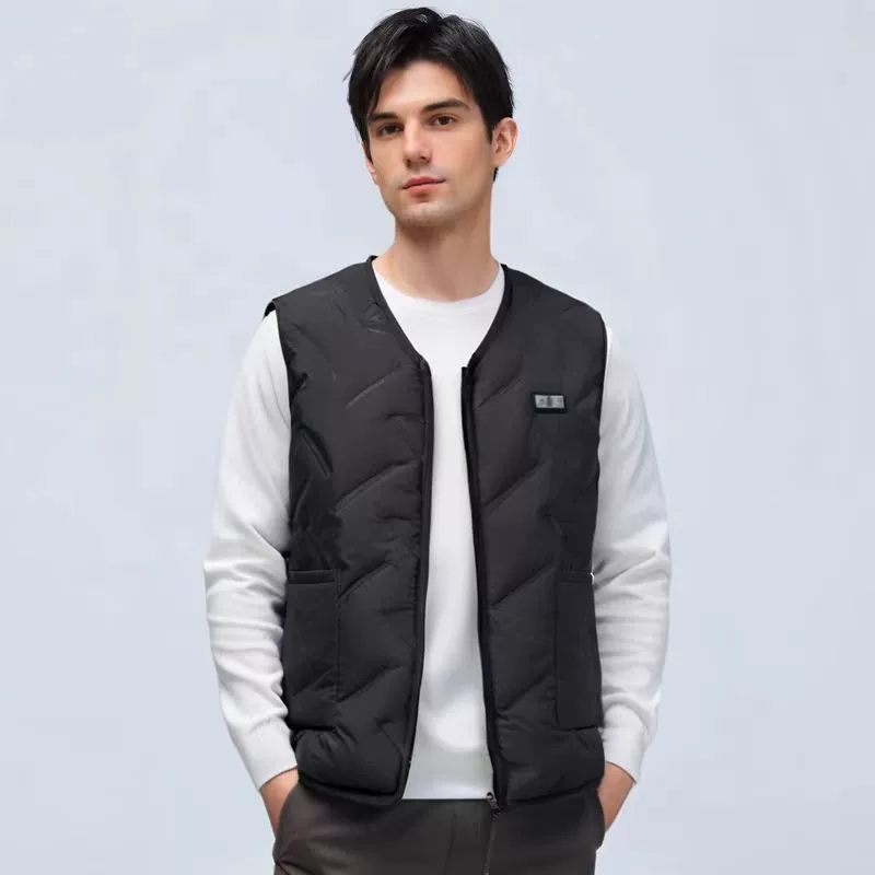 Новая одежда с подогревом, хлопковый жилет, интеллектуальный обогрев из углеродного волокна, уличный спорт и отдых для среднего и пожилого возраста, зимнее тепло, трансграничное