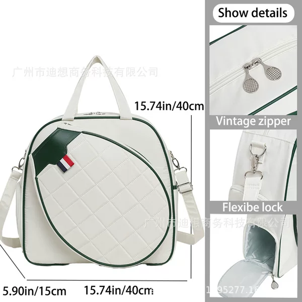 Tennis Bag Handbag Large Capacity Pickleball Bag Double Shoulder Single Shoulder Storage High-Looking Women's Badminton Bag