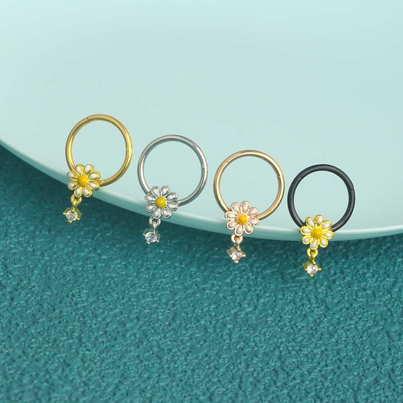 Labret piercing jewelry detail image