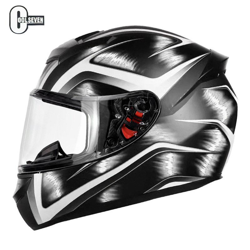 Casco de motocicleta Casco de motocicleta Casco completo para hombres y mujeres Four Seasons Fábrica general Comercio exterior Casco de seguridad DOT Estándar nacional Clase A Certificación 3C