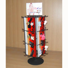 电池展示架 电池促销架 电池陈列架 带广告台式挂钩旋转展示架
