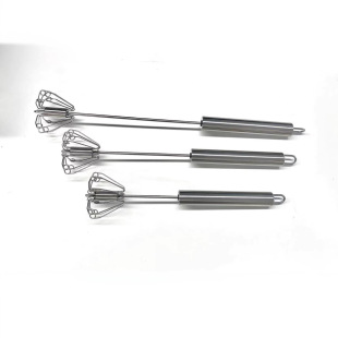 Stainless Steel Egg Beater Manual Modern Simple Baking Utensils Egg Cream Stirring Stick Factory Direct Sale