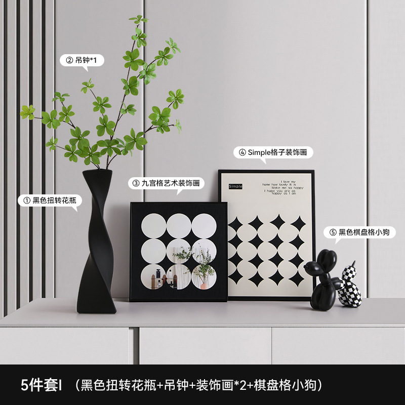 Entrar en el hogar decoración de puerta de entrada moderna alta sensación de sala de estar hogar escritorio TV comedor armario zapatos nicho decoración suave