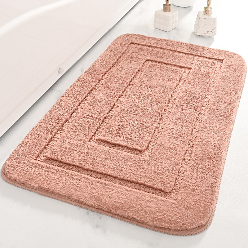 Alfombra de piso de baño en forma de fondo de microfibra transfronteriza baño Baño antideslizante baño color sólido alfombra absorbente alfombra de baño